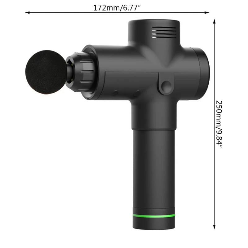 

3-Speed Handheld Massage Gun Deep Fascia Muscles Tissue Massager with 4 Professional Heads for Muscle Pain and Tension