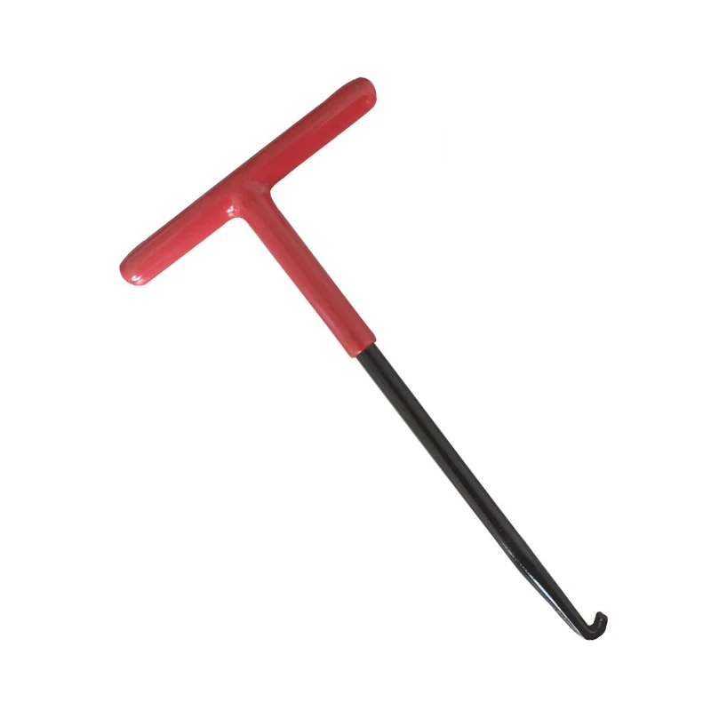 

Motorcycle T-Type Spring Hook Puller Rubber Sleeve Handle Matt Black Coat Rustproof For Scooter Bicycle Motorcycle Repair Tools