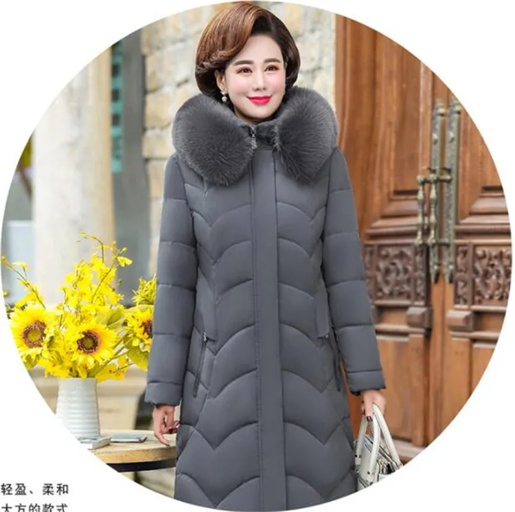Большие размеры, L-8XL, длинные зимние парки, женская пуховая хлопковая куртка, утепленная верхняя одежда с капюшоном, женские зимние пальто среднего возраста, G630