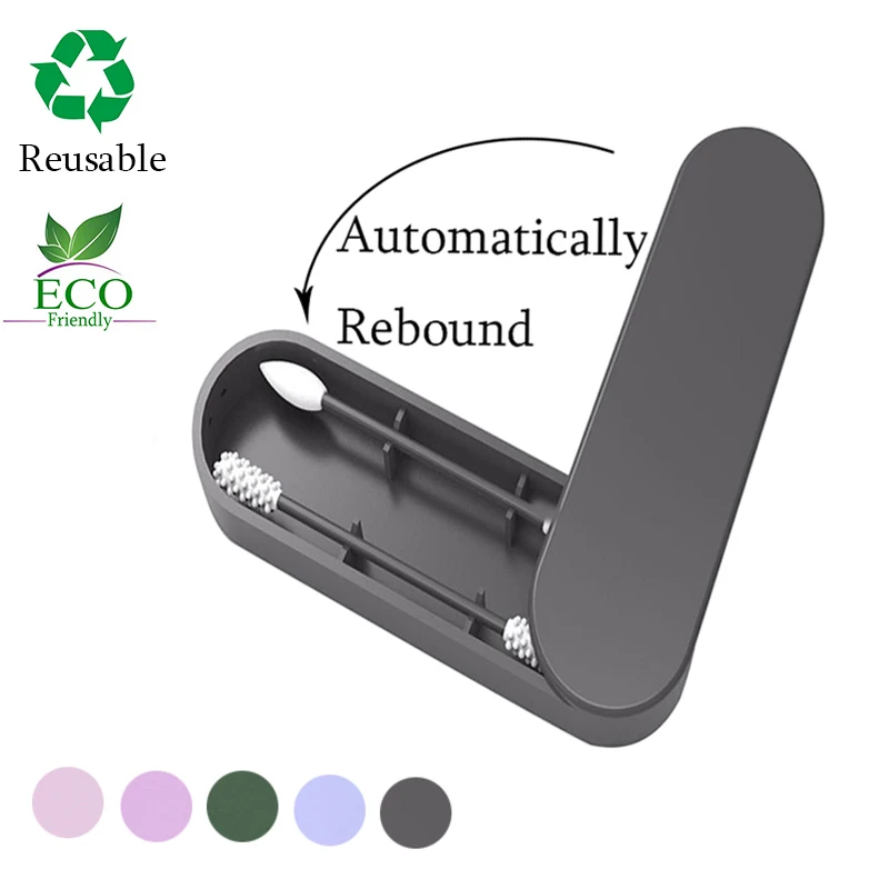 Многоразовые ватные палочки для чистки ушей Косметические Силиконовые макияжа и