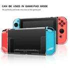 Съемные чехлы со стразами для Nintendo Switch NS, жесткая прозрачная задняя крышка, ультратонкая сумка