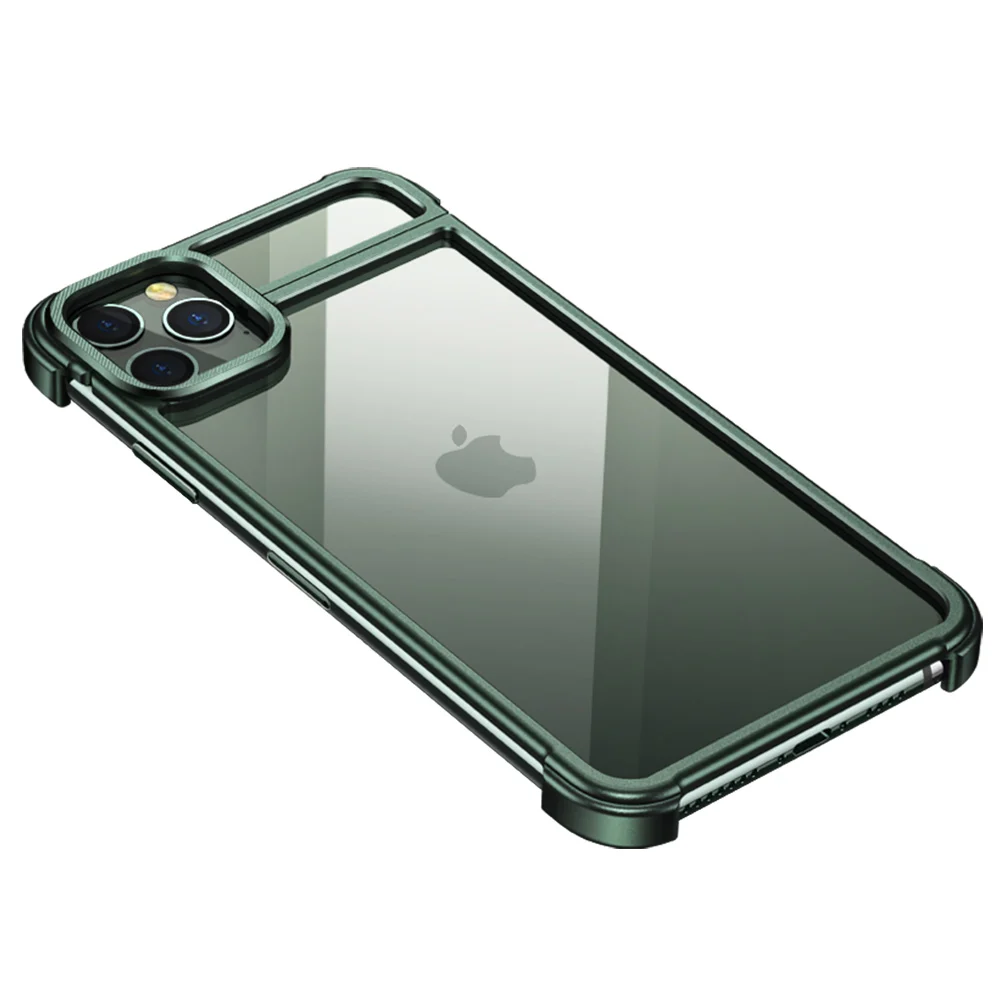 Чехол для телефона с металлической рамкой для Iphone11 11pro, магнитный притяжение, голая машина, защита от падения, чехол для телефона для Iphone11 pro max - Цвет: Зеленый