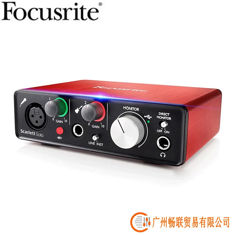 Звуковая карта Foxter Focusrite Scarlett Solo 2 в выхода USB запись аудио интерфейс|scarlett|scarlett