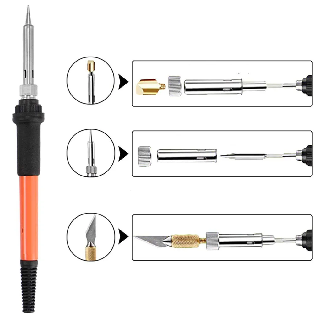 

1 Set/71PCS Electric Powered Soldering Pen Adjustable Electric Welding Electric Soldering Iron Tools (US Plug)
