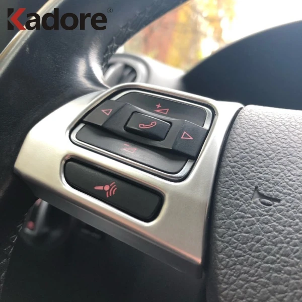Для Volkswagen Tiguan 2013 ABS Матовая рамка для руля, декоративная накладка, аксессуары для салона автомобиля