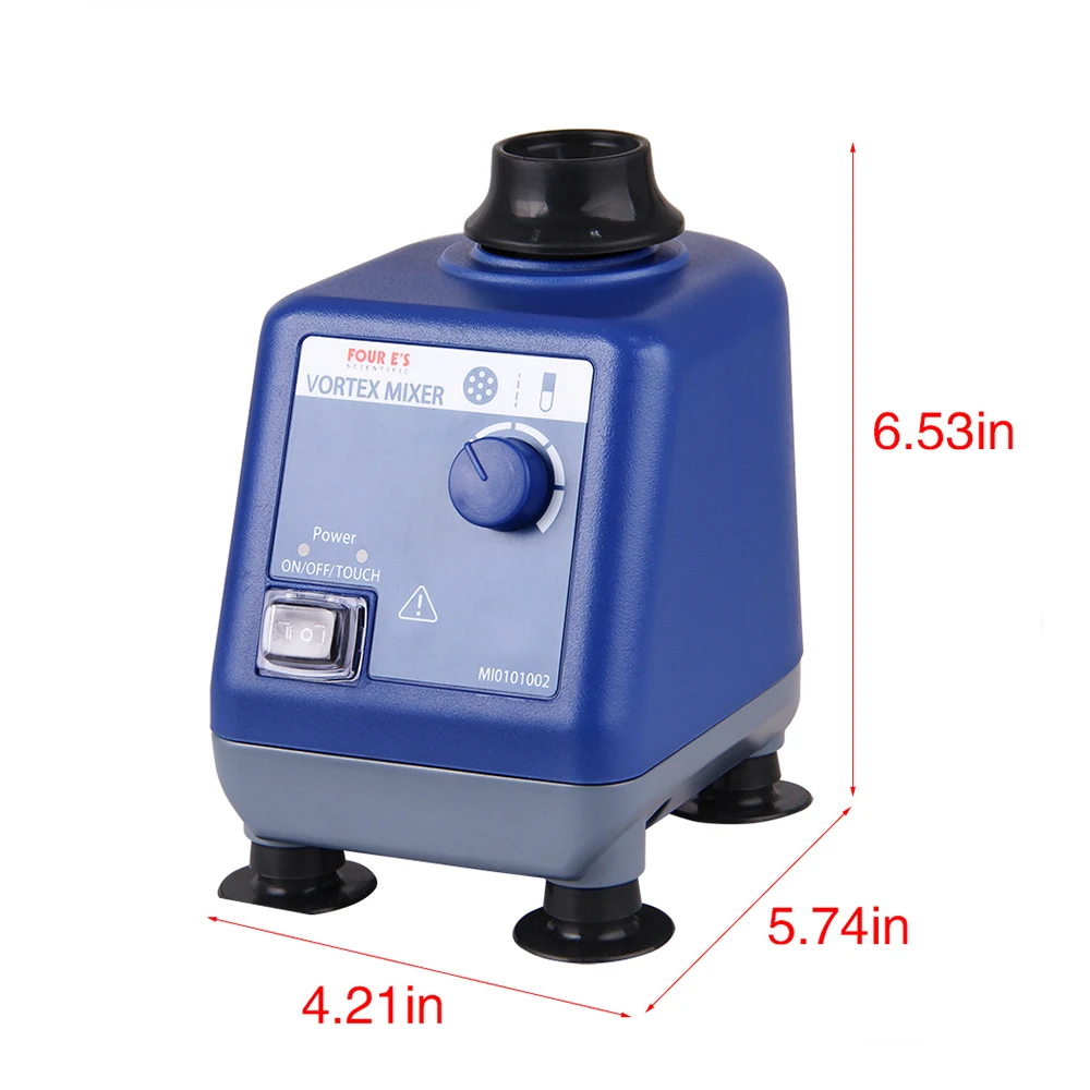 Laboratory Vortex Mixer Speed 0-3000rpm Orbital Diameter 6mm Touch and Continuous Modes Benchtop for Clinic Classroom Lab | Канцтовары