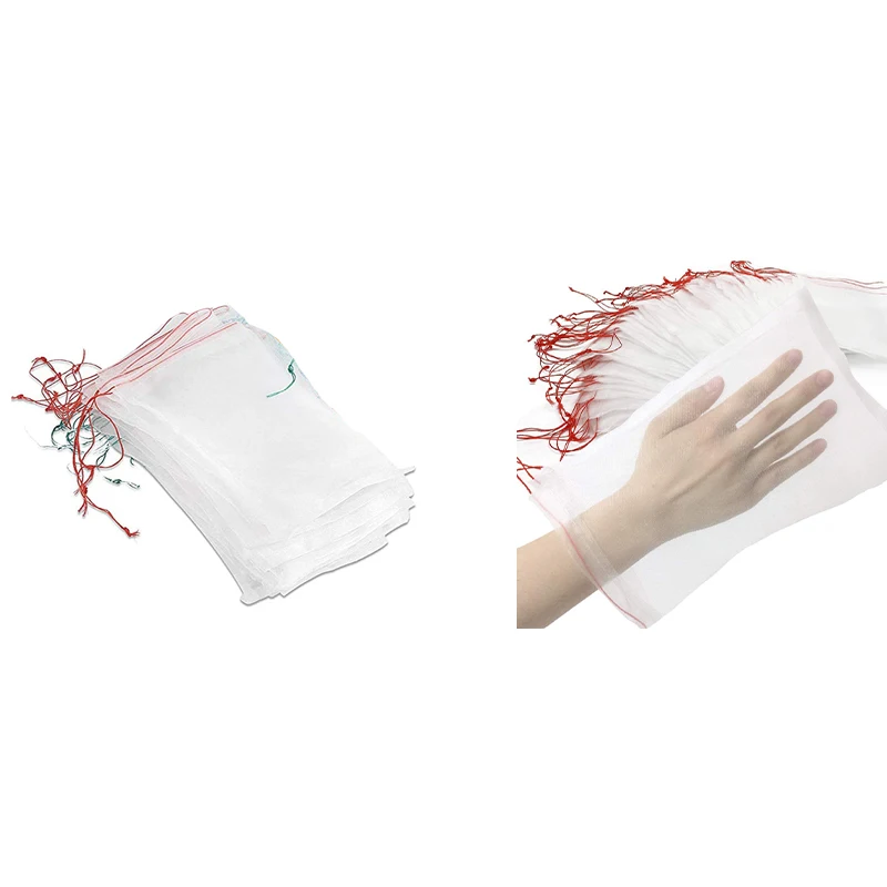 

Сетчатая Сумка горячая распродажа 50 шт., Защитная Сетчатая Сумка на шнурке для садовых растений, насекомых, москитных насекомых, сетчатая за...