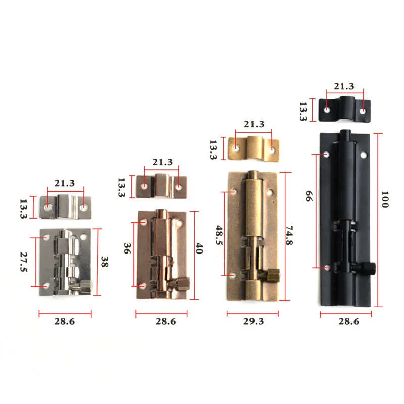 1 5/2/3/4 дюйма длинные серебряные дверные болты из нержавеющей стали защелка