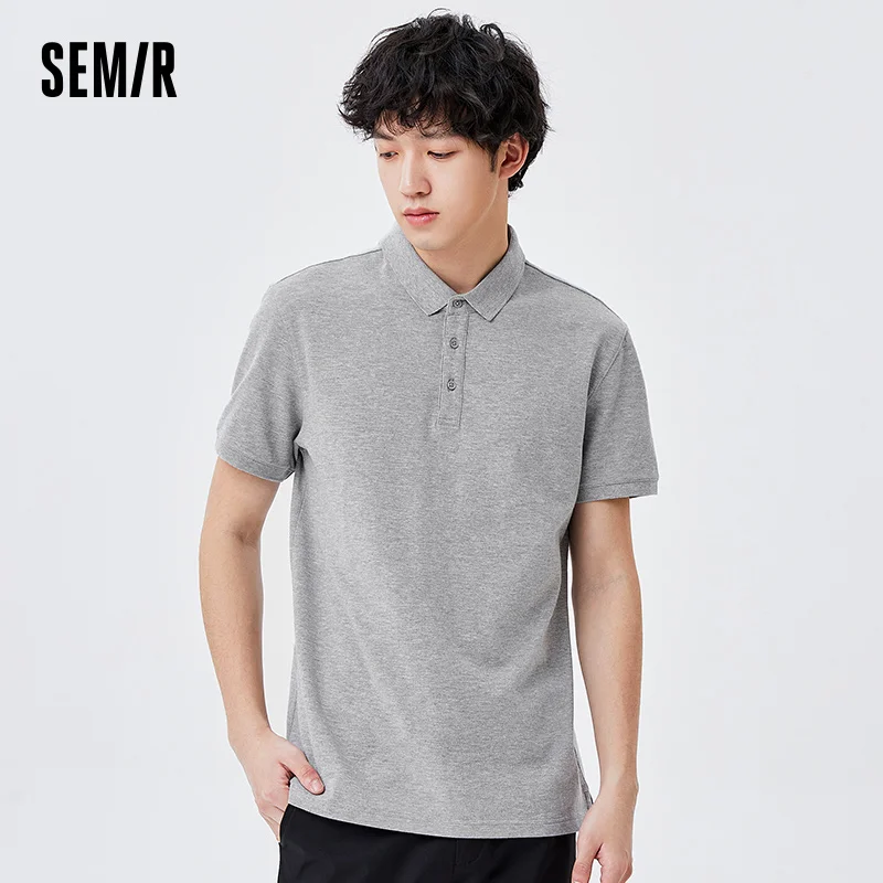 

SEMIR Short Sleeve Polo T Men 2021 Summer New Polo Shirt Business Solid Lapel Polo Shirt Top Casual Polo Clothes For Man