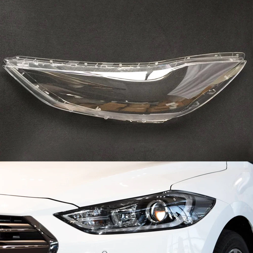Driver Side Для hyundai Elantra фары объектив автомобиля фары Крышка Замена прозрачное стекло Передняя Авто оболочка Крышка - Цвет: Driver Side