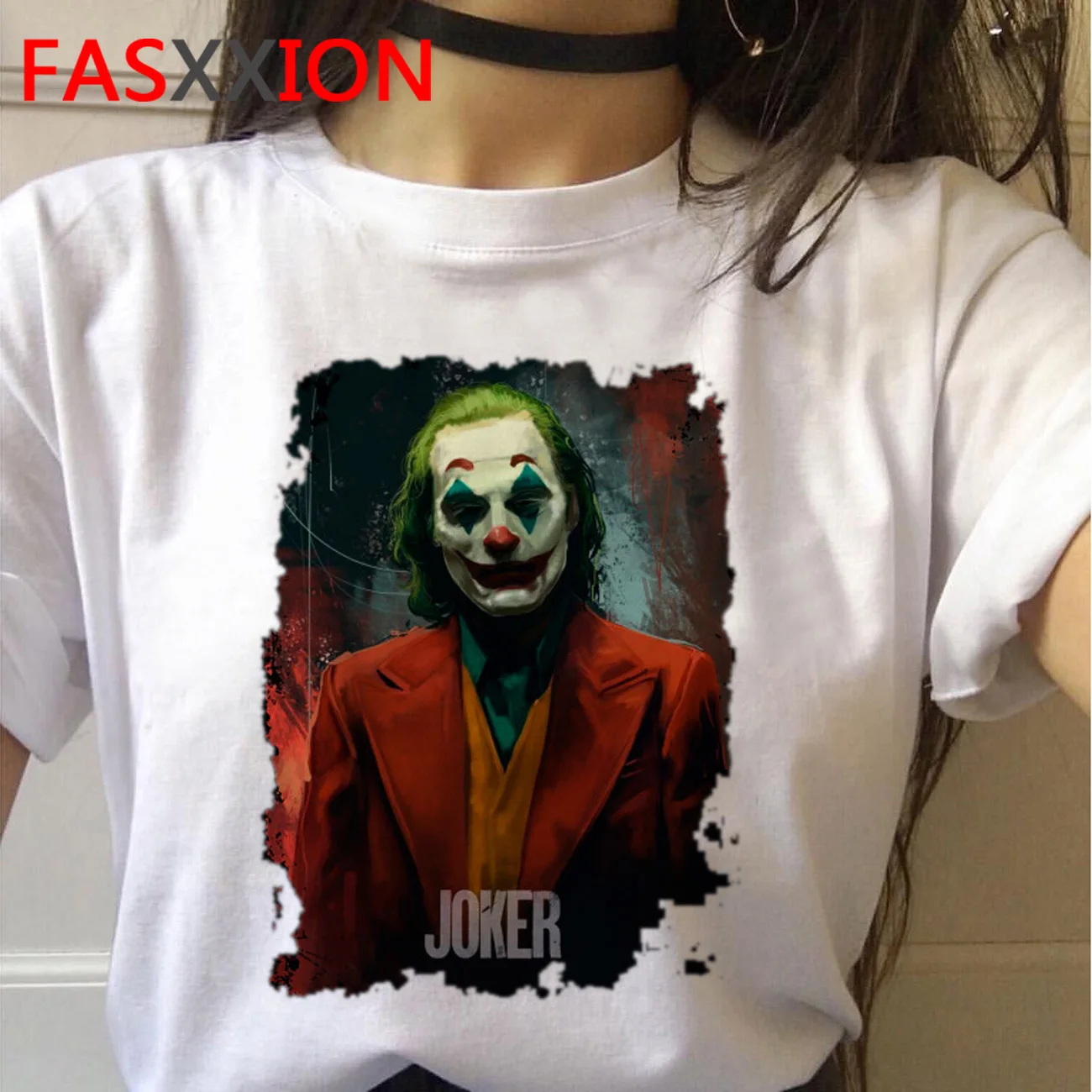 Женская футболка с рисунком ужасов размера плюс в уличном стиле на