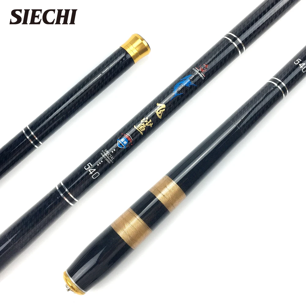 

SIECHI Mini Hand Fishing Rod Telescopic Sea Saltwater Freshwater Carbon Fiber Casting Stream Pole River Lake Pesca 3.6M~7.2M