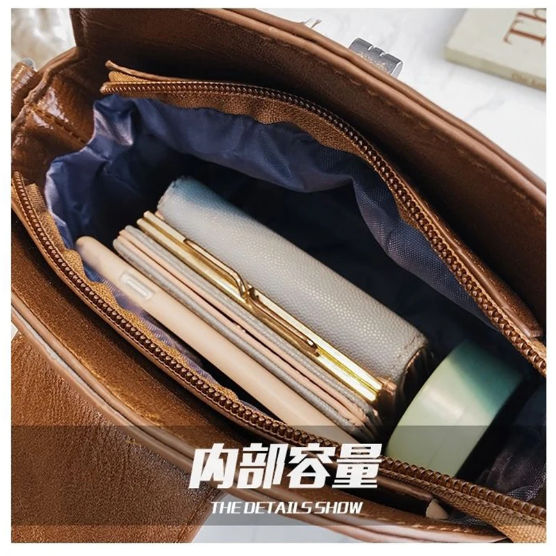 

Small Crossbody Bags for Women Pu Leather Black Messenger Bag Female Hasp Fashion Flap