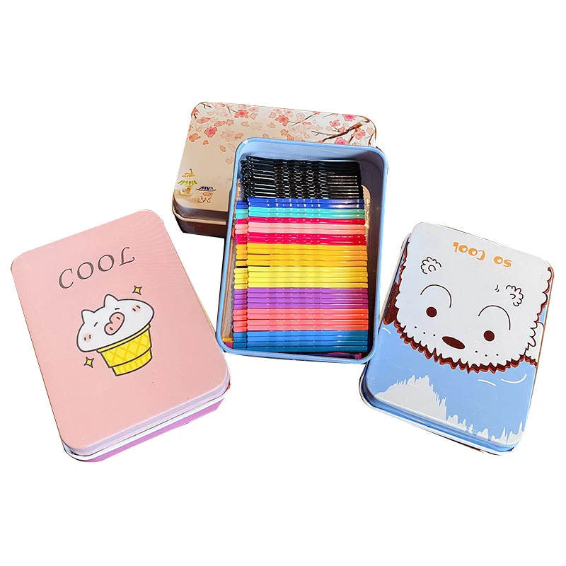 

15/30/36/50/100 Pcs/Box Women Girls Colorful Alloy BB Ornament Hair Clips Lady Lovely Hairpins Female Fashion Hair Accessories