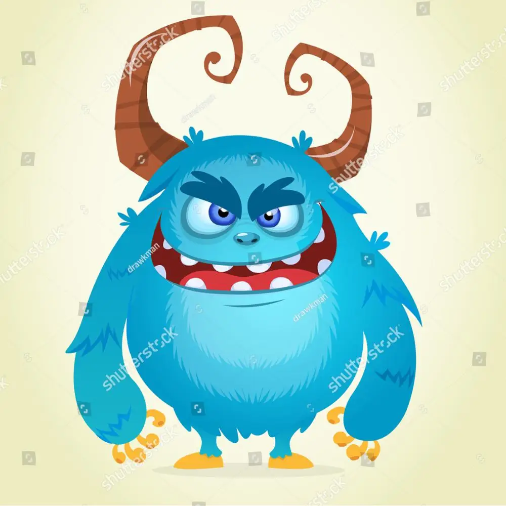 Angry Cartoon Monster Metal Cutting Dies синий и рогатый Монстр Кукла трафарет для скрапбукинга