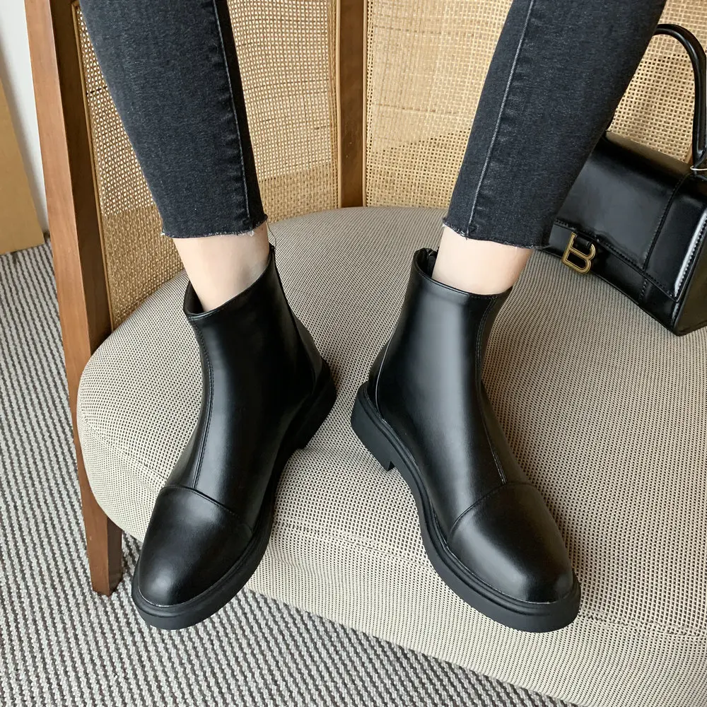 

QZYERAI New winter ankle Women boots Short boots Female boots keep warm snow boots Women shoes Size 34-43