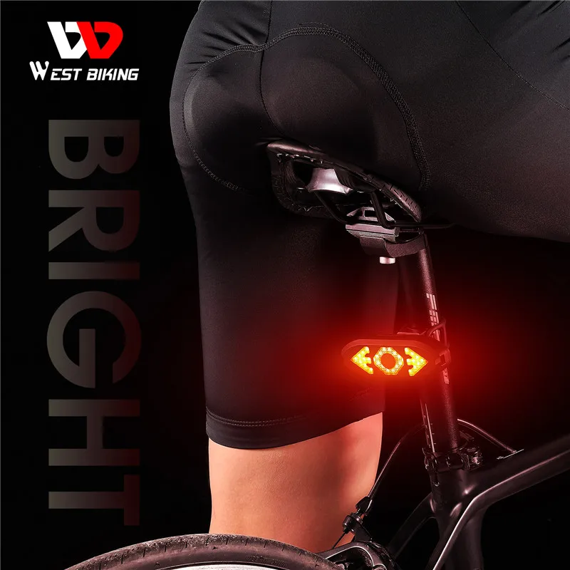 

USB Rechargeable Bike Turn Signals Remote Control Bicycle Direction Indicator MTB LED Rear Light Cycling Taillight with Horn