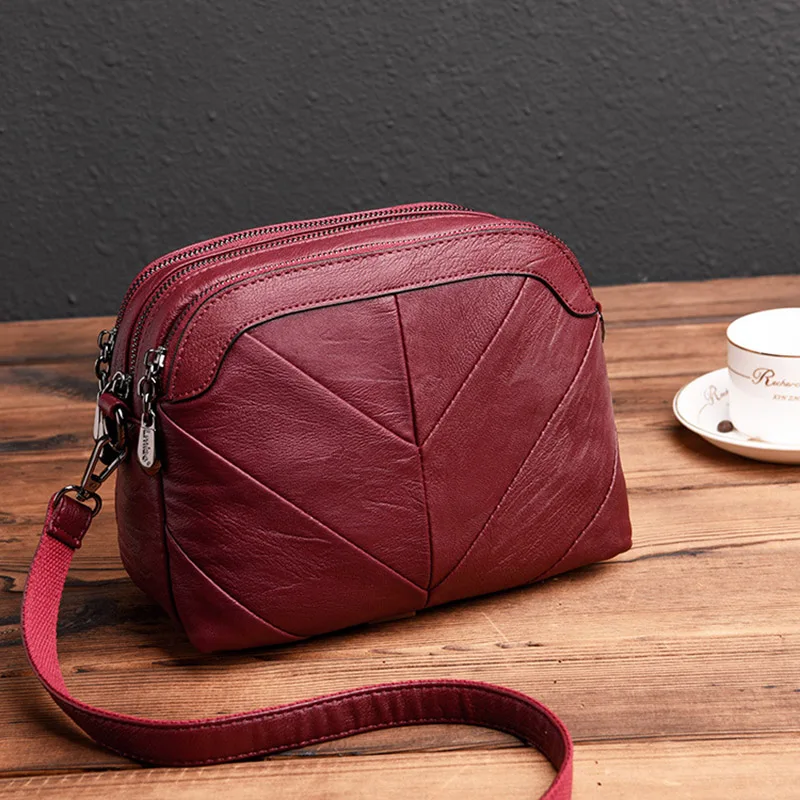 Новое поступление 2021 женская сумка из овечьей кожи женские Лоскутные сумки тоуты