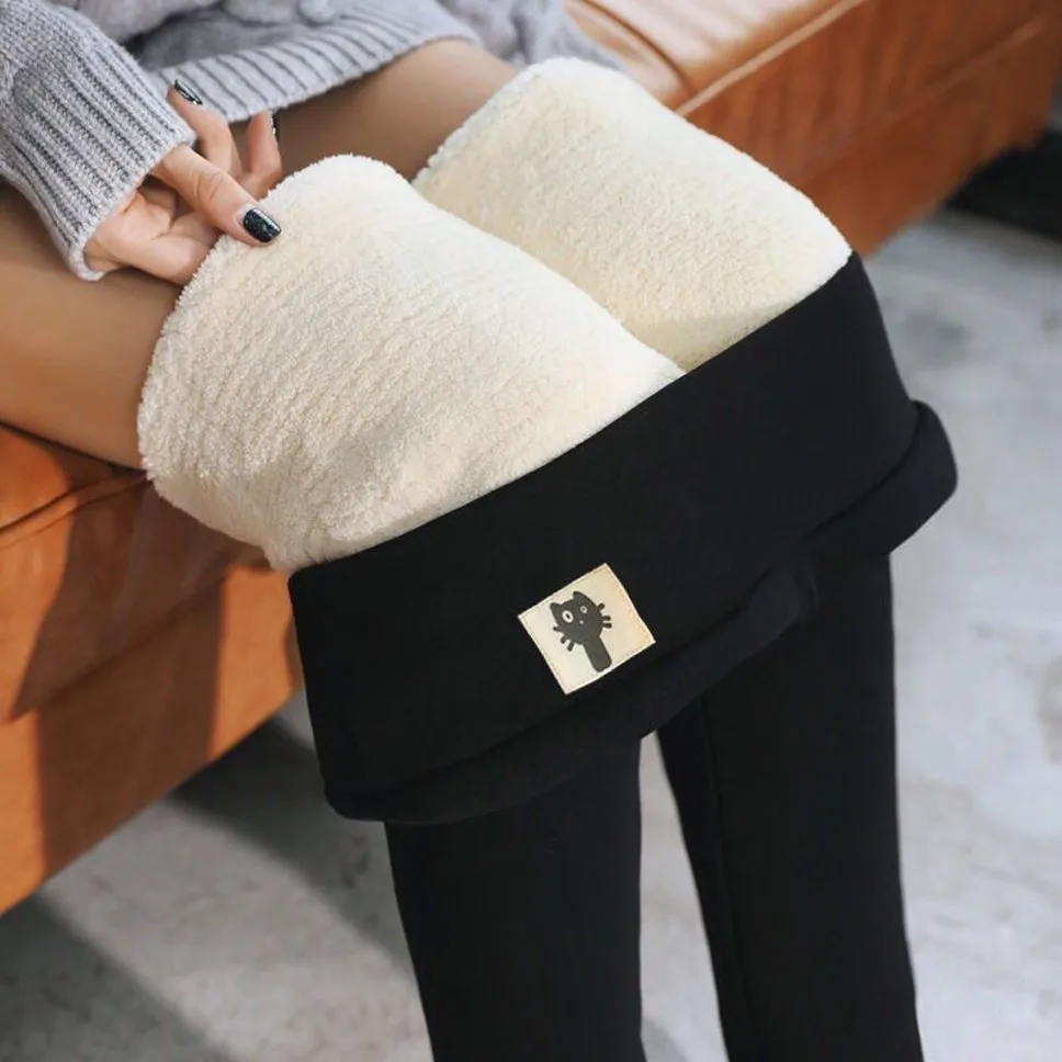 

Winter Pants Thermal Leggings High Waisted Pants For Women Flannel Streetwear Trousers Women Winter Casual Pants Women 5XL