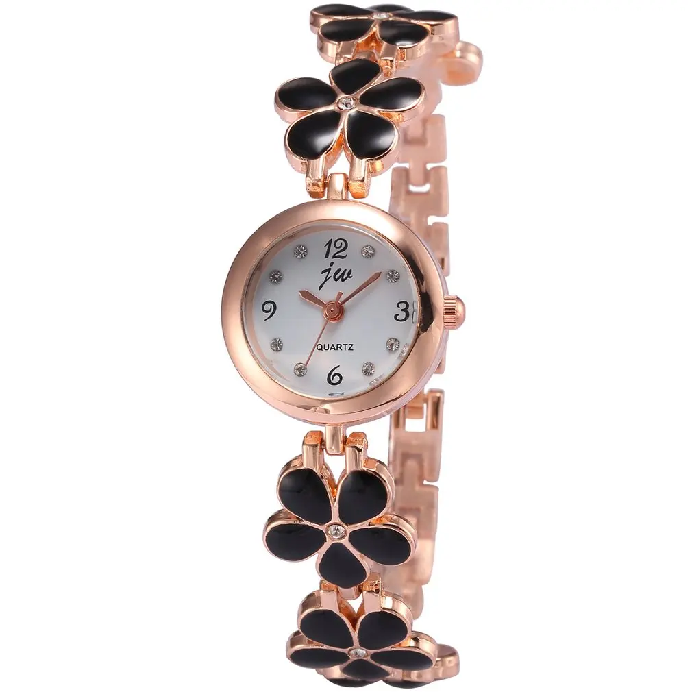 Кварцевые наручные часы Стразы с цветами и кристаллами для женщин девушек
