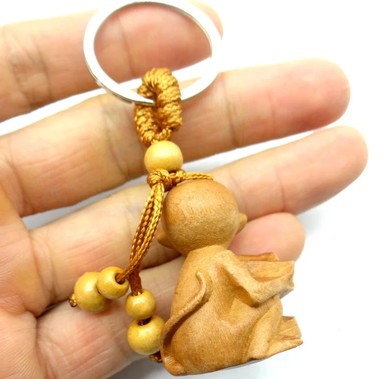 Новинка хит продаж деревянная подвеска в виде обезьяны зодиака брелок для ключей