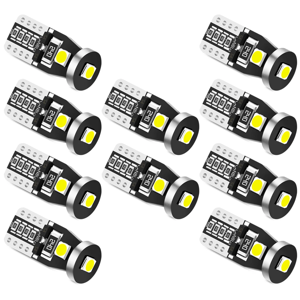 2 шт. T10 светодиодный лампы дневные ходовые огни сигнальный фонарь для чтения