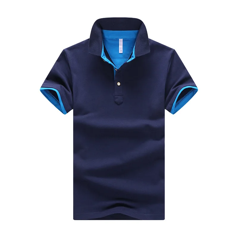 

New Men Polo Shirt Men Business & Casual solid male polo shirt Short Sleeve Breathable polo shirt M-4XL