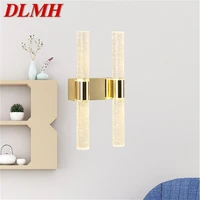 dlmh wall sconces lamps led modern luxury indoor simple crystal lights for home bedroom