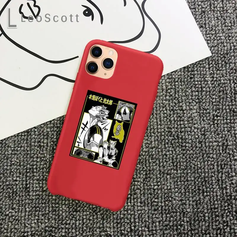 

Oya Haikyuu Love Volleyball Phone Case Candy Color for iPhone 11 12 mini pro XS MAX 8 7 6 6S Plus X 5S SE 2020 XR
