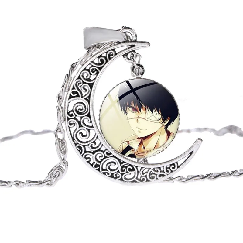 Гот Аниме Tokyo Ghoul стеклянный купол ожерелье кулон просвечивающие лунные Длинная