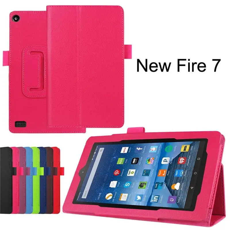 Чехол для Amazon Kindle fire 7 2017 0 искусственная кожа Тонкий Стенд Флип Folio Магнитный