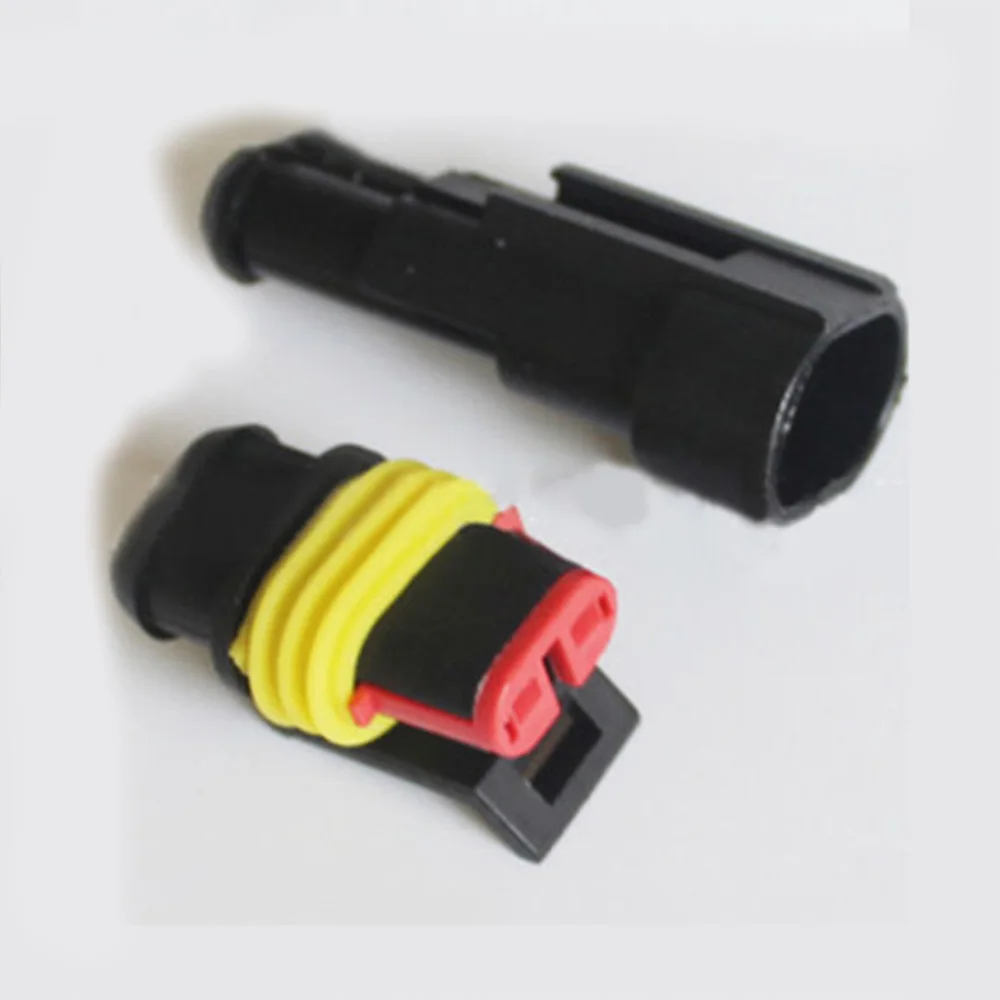 

10 Kits 2 Pin Way Sealed Waterproof Electrical Wire Connector Plug Car Aut BYC