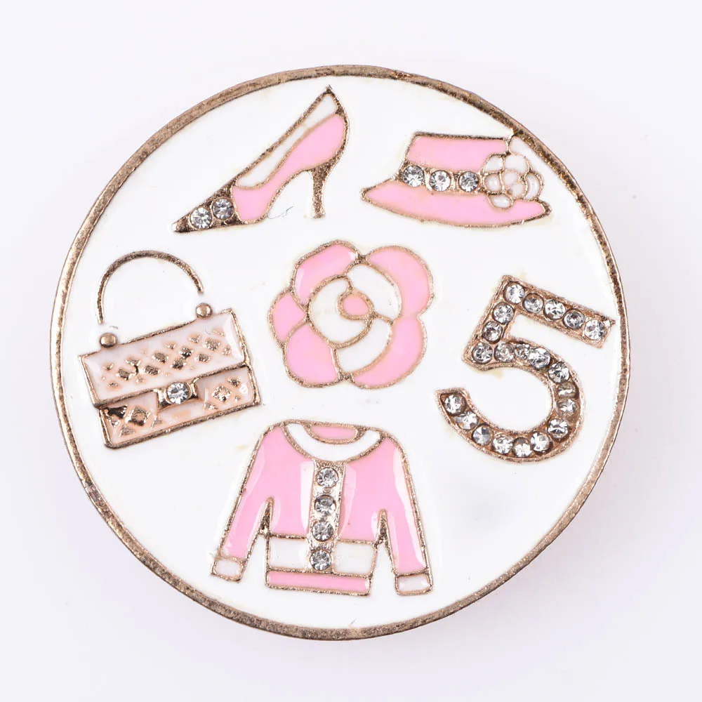 1 Pcs Metal Croc Shoes Charms Pink Women Bags Decoration Black Formal Hat Lady Bracelet Accessories Perfume Bottle Girl Gidt