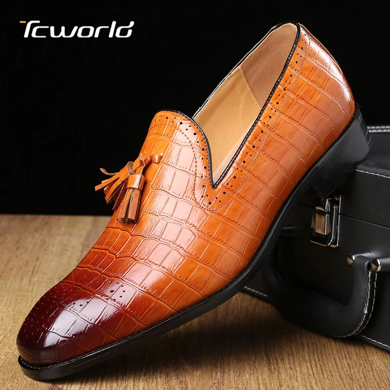 Элегантные лоферы мужские кожаные модельные туфли Повседневная модная обувь с