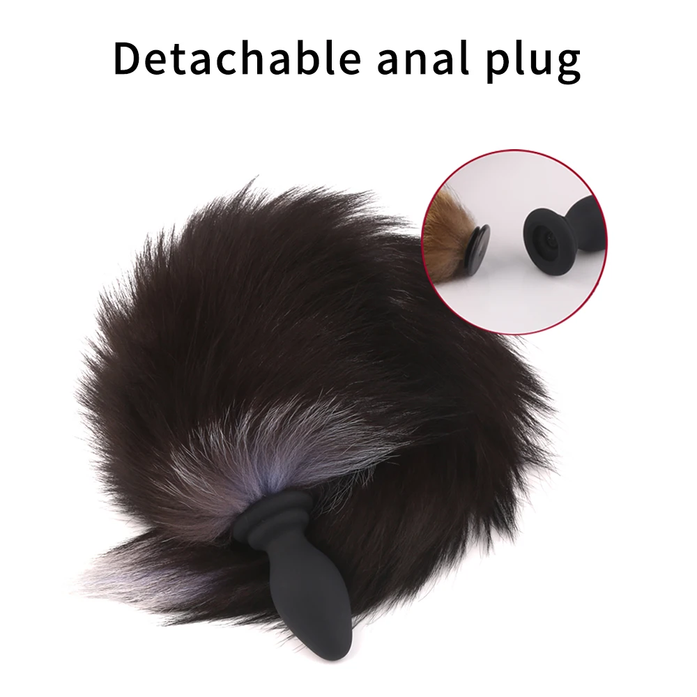 Анальная пробка с лисьим хвостом вибратор хвост секс-игрушки для взрослых женщин