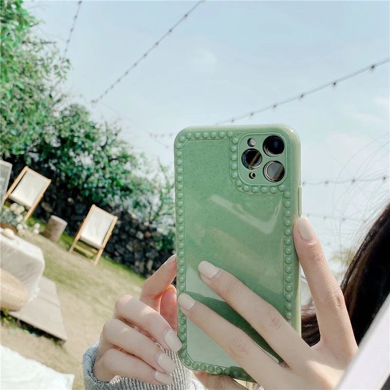 Милый однотонный чехол для телефона iphone 11 Pro Xs Max SE 2 2020 7 8 plus X XR Роскошные блестящие