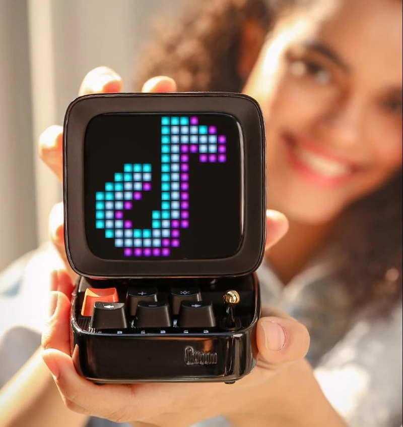 Divoom DITOO Pixel Bluetooth Wireless Speaker Dark colorful Mechanical retro computer model Smart Alarm clock | Электроника