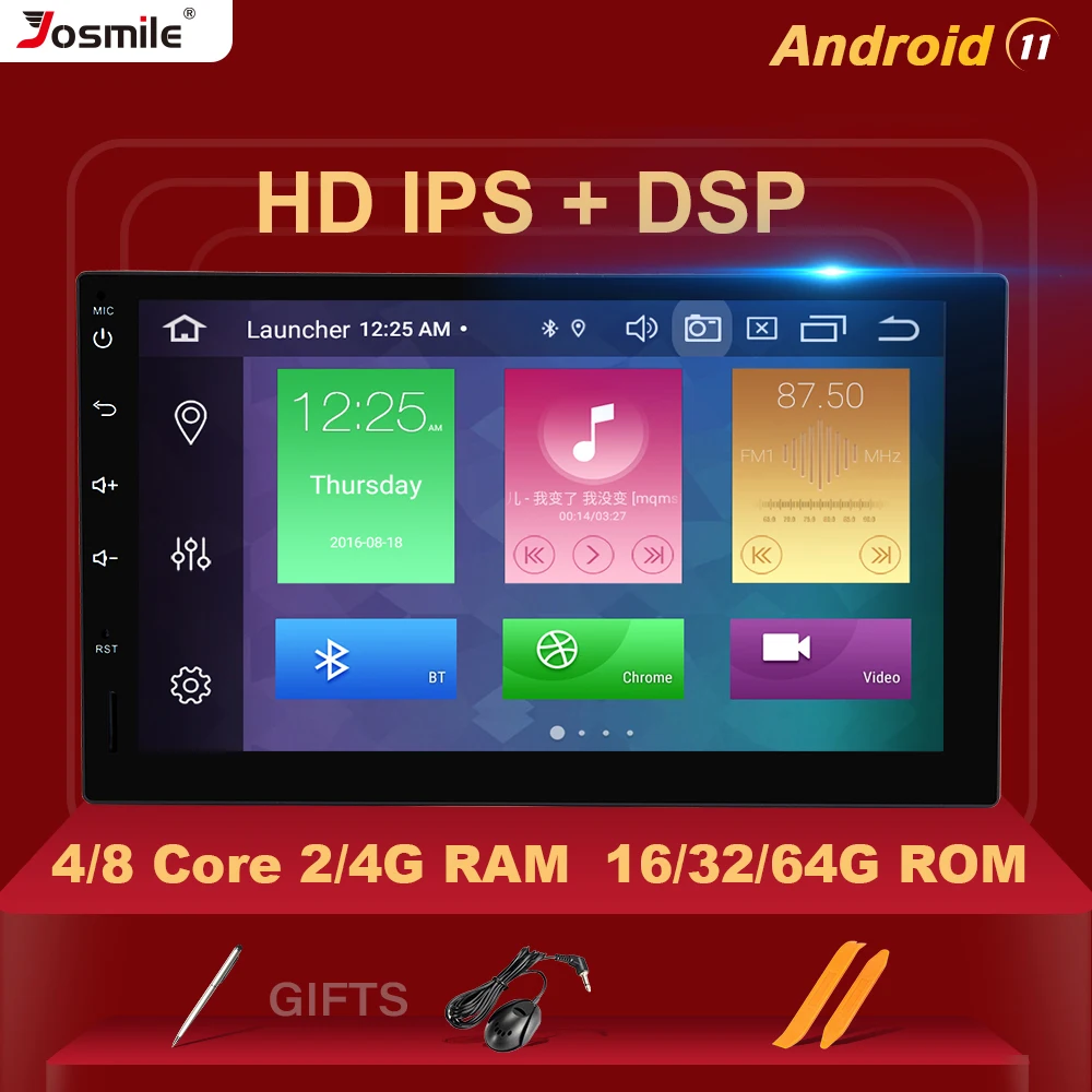 

Автомагнитола 2 Din универсальная, мультимедийная стерео-система на Android 11, с восьмиядерным процессором, 4 Гб ОЗУ, 64 Гб ПЗУ, для Nissan