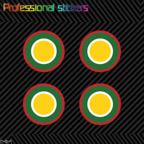 (4x) Королевский Бруней самоклеящийся стикер с высечкой RBAirF BRN BN стикеры для