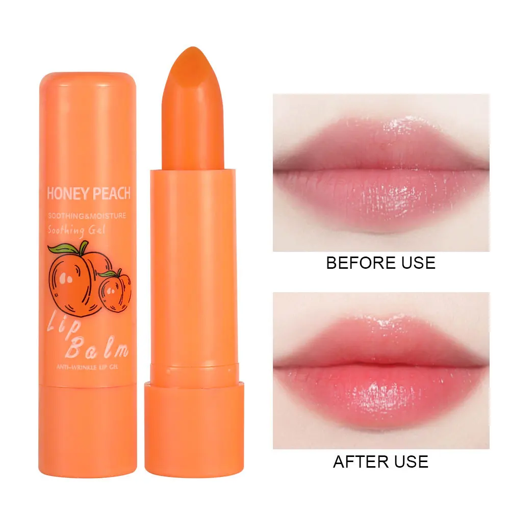 

Honey Peach Lipstick Shimmer Color Changing Lip Tint Moisturizing Nude Lip Balm Waterproof Lasting Nutritious Lips Care Makeup