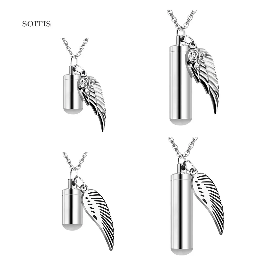 SOITIS четыре стиля открывающийся флакон кулон полированное ожерелье для кремации