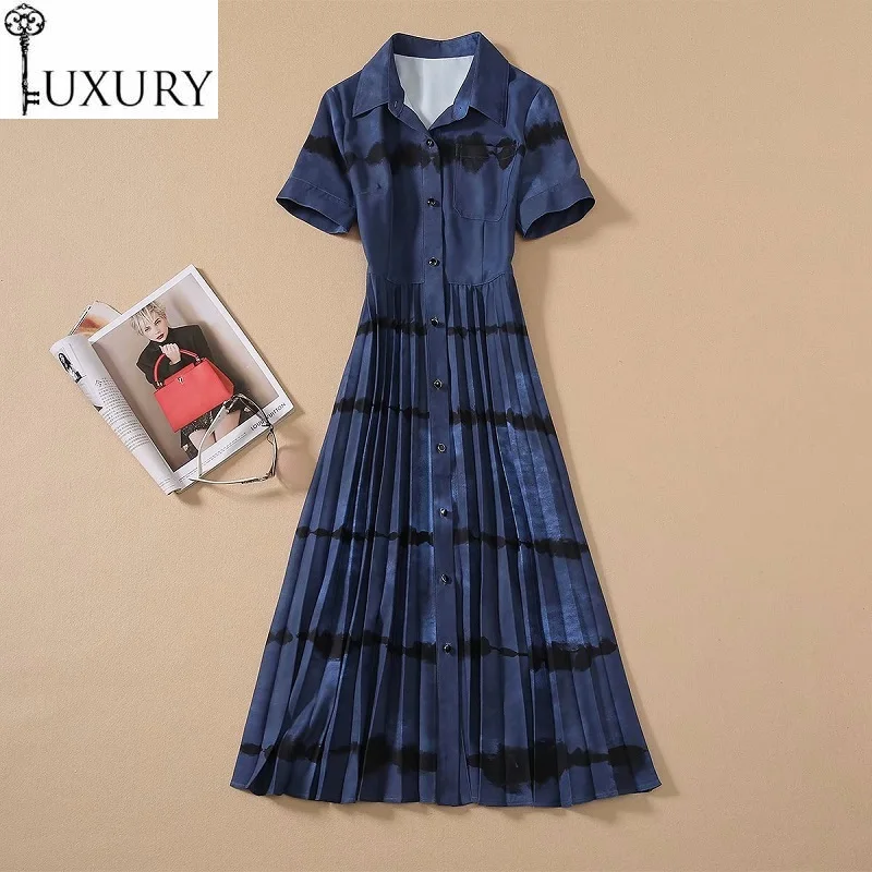 Модное Новое Стильное корейское женское платье с отложным воротником и