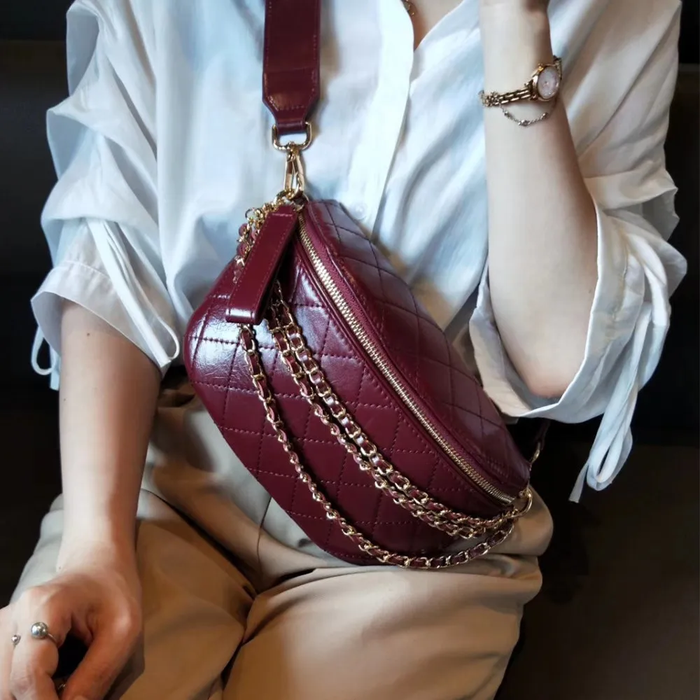 Fashion Shell Crossbody Bags For Women Messenger Bags Genuine Leather Luxury Chest Bag Women Bags Designer Purse And Handbags