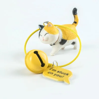 Кот брелок милый для ключей женщин котёнок Лаки с котом Творческий portachiavi chaveiro