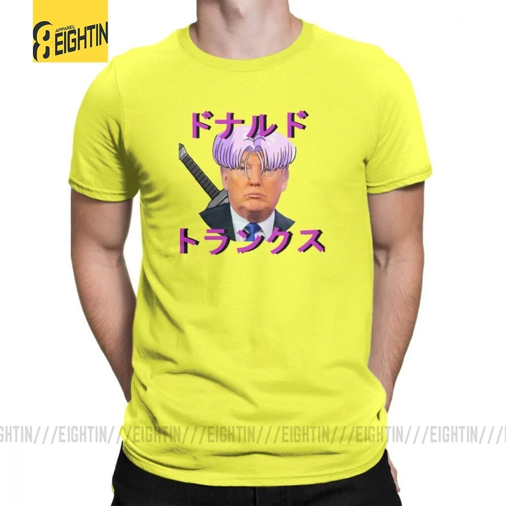 Vaporwave футболки Donald J trunks Футболка Мужская Высокое качество футболки с коротким рукавом большой размер хлопок смешной Стильный плюс - Цвет: Цвет: желтый