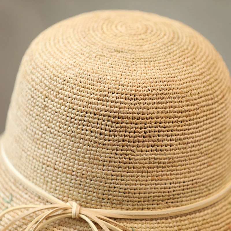 Популярная летняя соломенная шляпа Hoilday Женская пляжная Складная с широкими