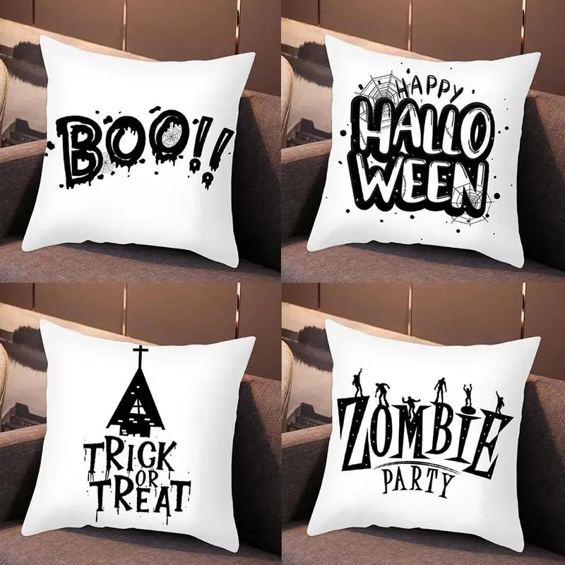 

2021 Cartoon Happy Halloween Pumpkin Sofa Home Decor Pillowcase Halloween Cushion Cover Home Bedroom Hotel Party Chair Sofa