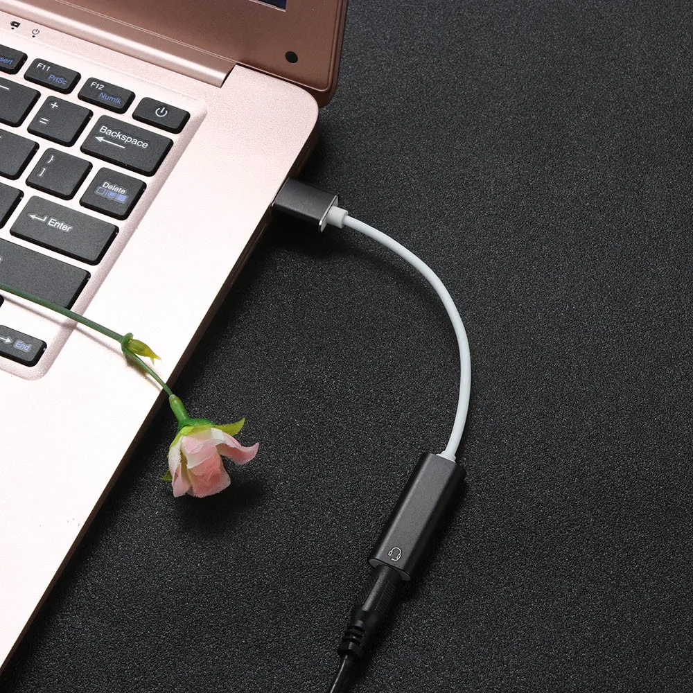 Внешняя звуковая карта Usb со штекером 3 5 мм адаптер для гарнитуры регулировка