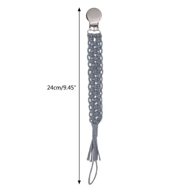 Зажим для соски пустышки ручной работы винтажная хлопковая пряжа держатель