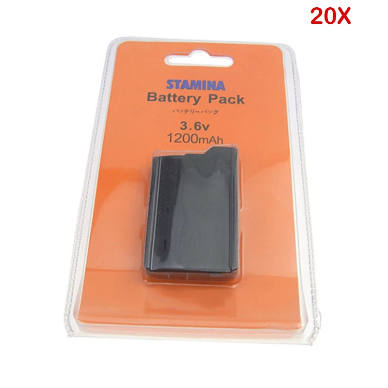 20 шт., аккумуляторные батареи 1200 мАч 3,6 В для Sony PSP2000, PSP3000, PSP 2000, PSP 3000, геймпад PlayStation, портативные батареи, оптовая продажа